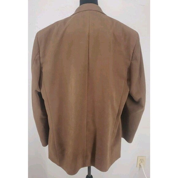Andrew Fezza Brown Poly Suede Blazer Sports Coat Size 48L - Picture 5 of 8